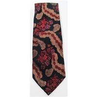 Christian Lacroix navy & red mix floral patterned silk tie