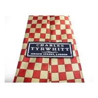 Charles Tyrwhitt Silk Tie Red & Gold Squares