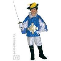 childrens musketeer bluered 140cm costume medium 8 10 yrs 140cm for
