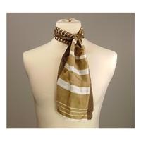 Chocolate & Sand Silk Scarf