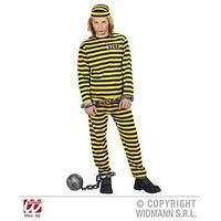 Children\'s Convict Black/yellow 140cm Costume Medium 8-10 Yrs (140cm) For