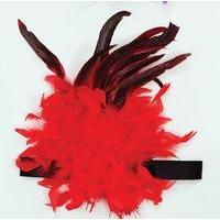 Charleston Headband Red Feather