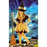 childrens little pretty witch child costume for halloween fancy dress