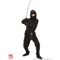Children\'s Black Ninja Costume Small 5-7 Yrs (128cm) For Oriental Chinese Fancy
