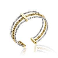 chimento stretch multi 18ct yellow white gold 001ct diamond bangle