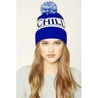 Chill Graphic Pom-Pom Beanie