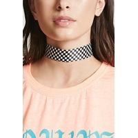 Checkered Print Choker