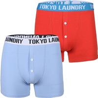 Chalcot Boxer Shorts Set in Paprika / Placid Blue - Tokyo Laundry