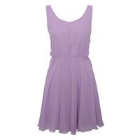 chiffon skater dress with bow back