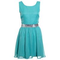 Chiffon Skater with Sequin Straps