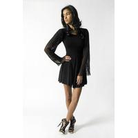 Chiffon Sleeve Jersey Playsuit