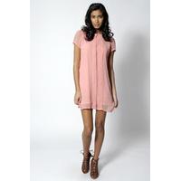 chiffon cap sleeve peter pan