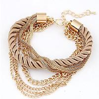 Chain Bracelets Unique Design multilayer woven Braided/Cord Bridal for Wediing Party Daily Christmas Gifts
