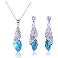 Charms Jewelry Sterling Silver / Zircon / Gem Jewelry Set Necklace/Earrings