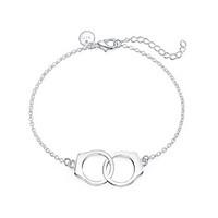 Charm Handcuffs Bracelet Silver Plated Fashion Gift Jewelry Gift 1pc