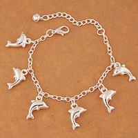 Charm Bracelet Alloy Dolphin Fashion Women\'s Jewelry 1pc