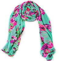 chiffon scarves flower korea scarf shawl thin long rectangle womens be ...