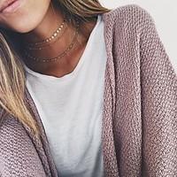 Choker Necklaces Chain Necklaces Jewelry Euramerican Fashion Personalized Simple Style Copper Single Strand Necklaces ForParty Special