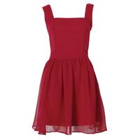 Chiffon Skater Dress With Pearl
