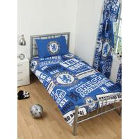 Chelsea FC Patch Single Duvet Cover and Pillowcase Set