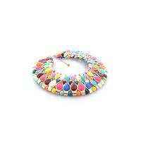 Chloe Simms Wears Multi Coloured Beaded Necklace