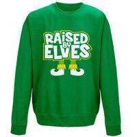 Christmas Sweatshirt - Raised By Elves