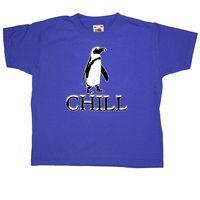 chill penguin kids t shirt