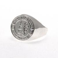 Chelsea F.C. Silver Plated Crest Ring Small