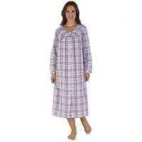 Checked Popper Front Housecoat