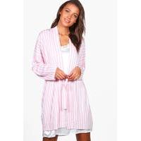 Chana Striped Lounge Robe - pink