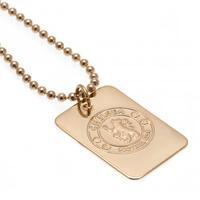 Chelsea F.C. Gold Plated Dog Tag &amp;amp; Chain