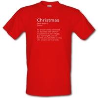 Christmas Definiton male t-shirt.