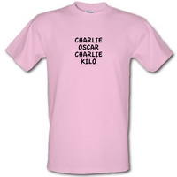 Charlie Oscar Charlie Kilo male t-shirt.