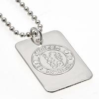 Chelsea F.C. Silver Plated Dog Tag &amp;amp; Chain