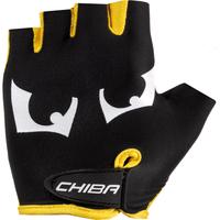 Chiba Boys Cycling Mitts - Black / Yellow / Large