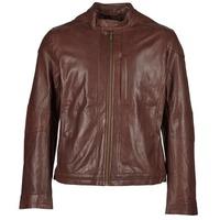 chevignon b work mens leather jacket in brown