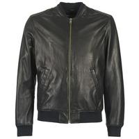 chevignon b ted mens leather jacket in black