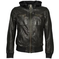 chevignon b mussila cuir mens leather jacket in black