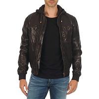 chevignon b mussila cuir mens leather jacket in brown