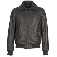 chevignon b thiago mens leather jacket in brown