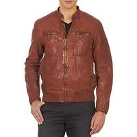 chevignon b king mens leather jacket in brown