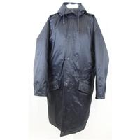 Champion - size XXL - navy cotton & PVC coating - padded long raincoat