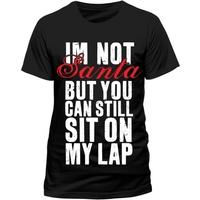 Christmas Generic - Santa Lap Unisex X-Large T-Shirt - Black