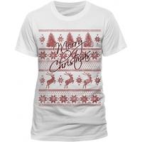 Christmas Generic - Fair Isle Unisex Small T-Shirt - White