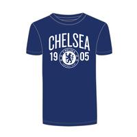 Chelsea Fc Mens Official Established Football Crest T-shirt (small) (navy/white)