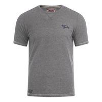 charnwood crew neck t shirt in mid grey marl tokyo laundry