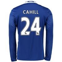 chelsea home shirt 2016 17 long sleeve with cahill 24 printing blue