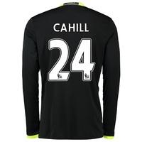 chelsea away shirt 16 17 long sleeve with cahill 24 printing black