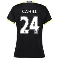 Chelsea Away Shirt 16-17 - Womens with Cahill 24 printing, Black