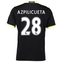 Chelsea Away Shirt 16-17 with Azpilicueta 28 printing, Black